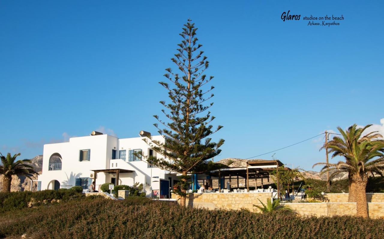 Glaros Luxury Studio On The Beach Lägenhet Arkasa Exteriör bild